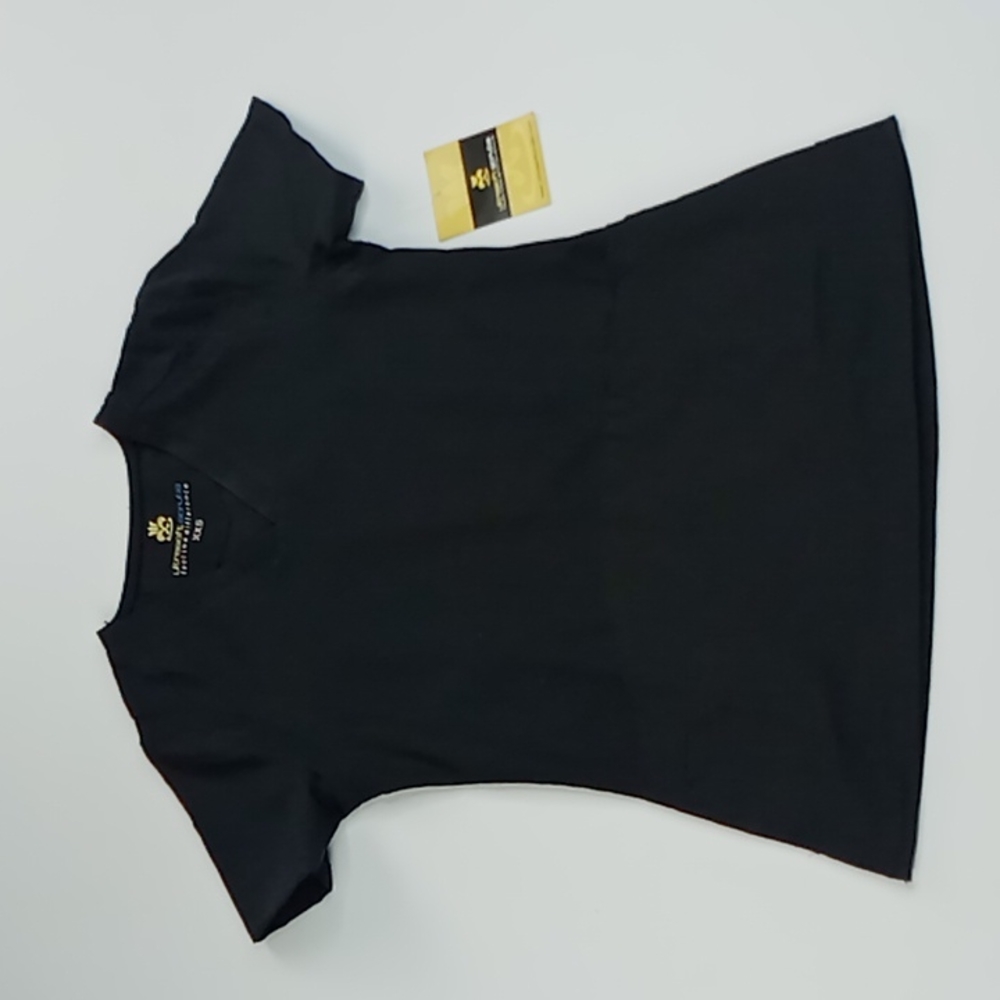 Ultrasoft Scrubs Women's Top Size XXS Black Feel The Difference Soft Touch